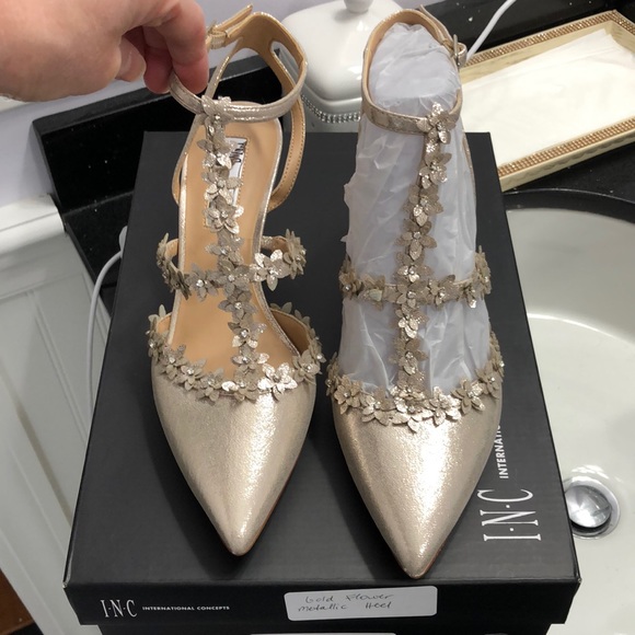 INC International Concepts Shoes - NWT INC Floral Crystal Heels.